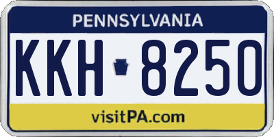 PA license plate KKH8250