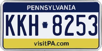 PA license plate KKH8253