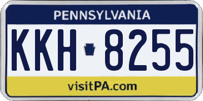 PA license plate KKH8255