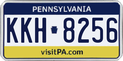 PA license plate KKH8256