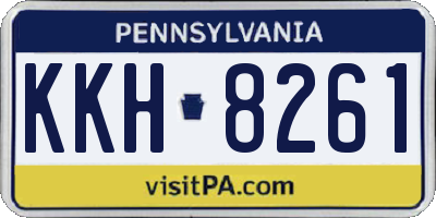PA license plate KKH8261