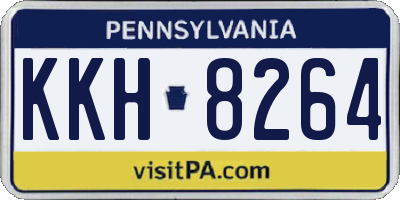 PA license plate KKH8264