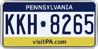 PA license plate KKH8265