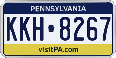 PA license plate KKH8267