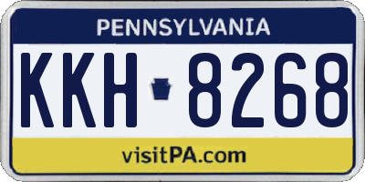 PA license plate KKH8268