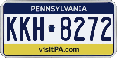 PA license plate KKH8272
