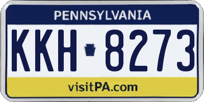 PA license plate KKH8273