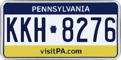 PA license plate KKH8276