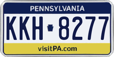 PA license plate KKH8277