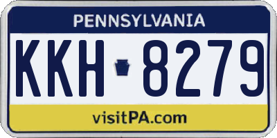 PA license plate KKH8279