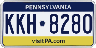 PA license plate KKH8280