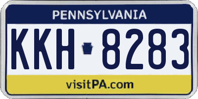 PA license plate KKH8283