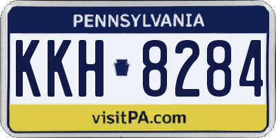 PA license plate KKH8284