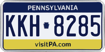 PA license plate KKH8285
