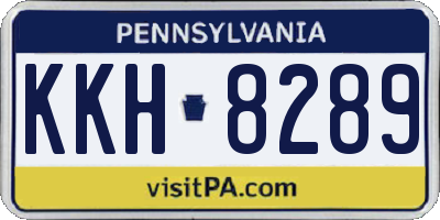 PA license plate KKH8289