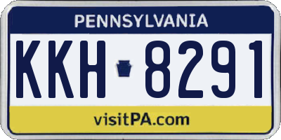 PA license plate KKH8291