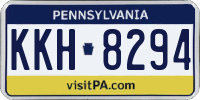PA license plate KKH8294