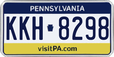 PA license plate KKH8298