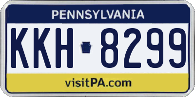 PA license plate KKH8299