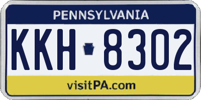 PA license plate KKH8302