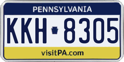 PA license plate KKH8305