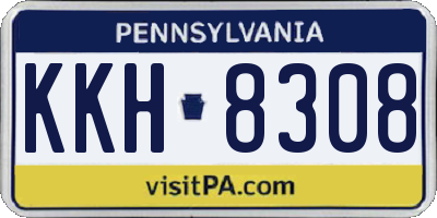 PA license plate KKH8308