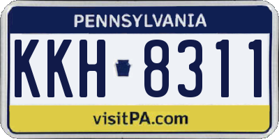 PA license plate KKH8311