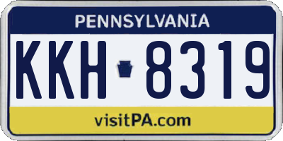 PA license plate KKH8319