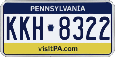 PA license plate KKH8322