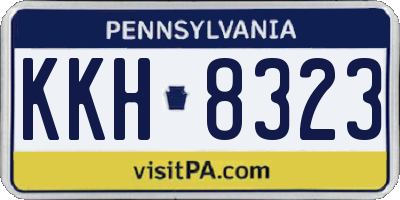 PA license plate KKH8323