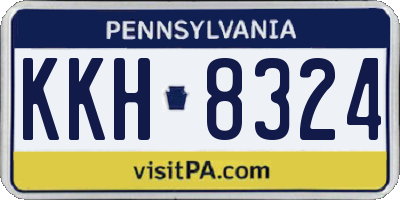 PA license plate KKH8324