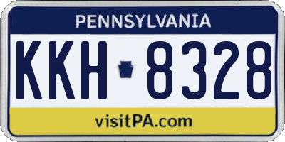 PA license plate KKH8328