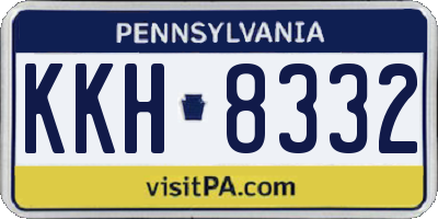 PA license plate KKH8332