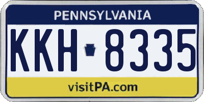 PA license plate KKH8335