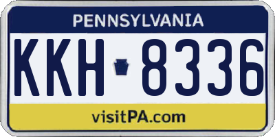 PA license plate KKH8336