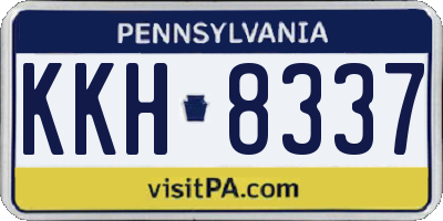 PA license plate KKH8337
