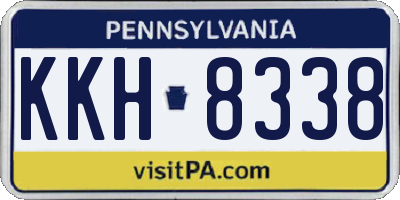 PA license plate KKH8338