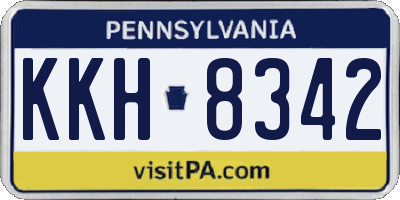 PA license plate KKH8342