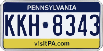 PA license plate KKH8343