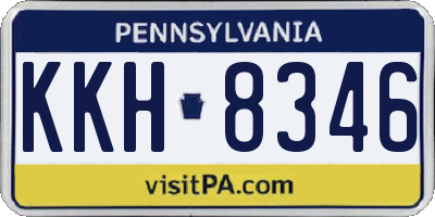 PA license plate KKH8346