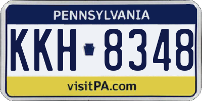 PA license plate KKH8348