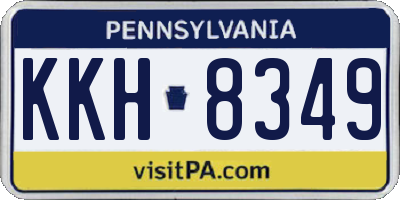 PA license plate KKH8349