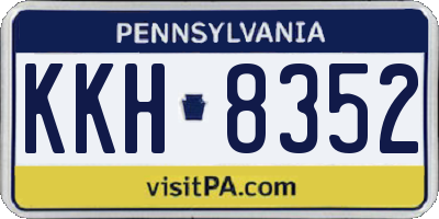 PA license plate KKH8352