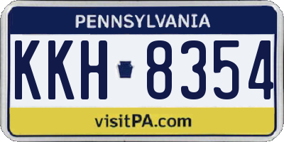 PA license plate KKH8354