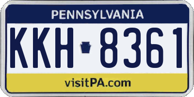 PA license plate KKH8361