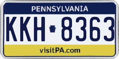 PA license plate KKH8363