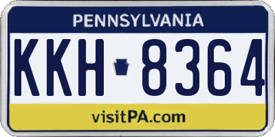 PA license plate KKH8364