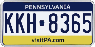 PA license plate KKH8365