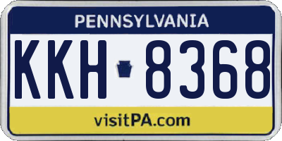 PA license plate KKH8368