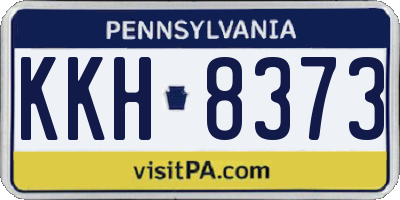 PA license plate KKH8373
